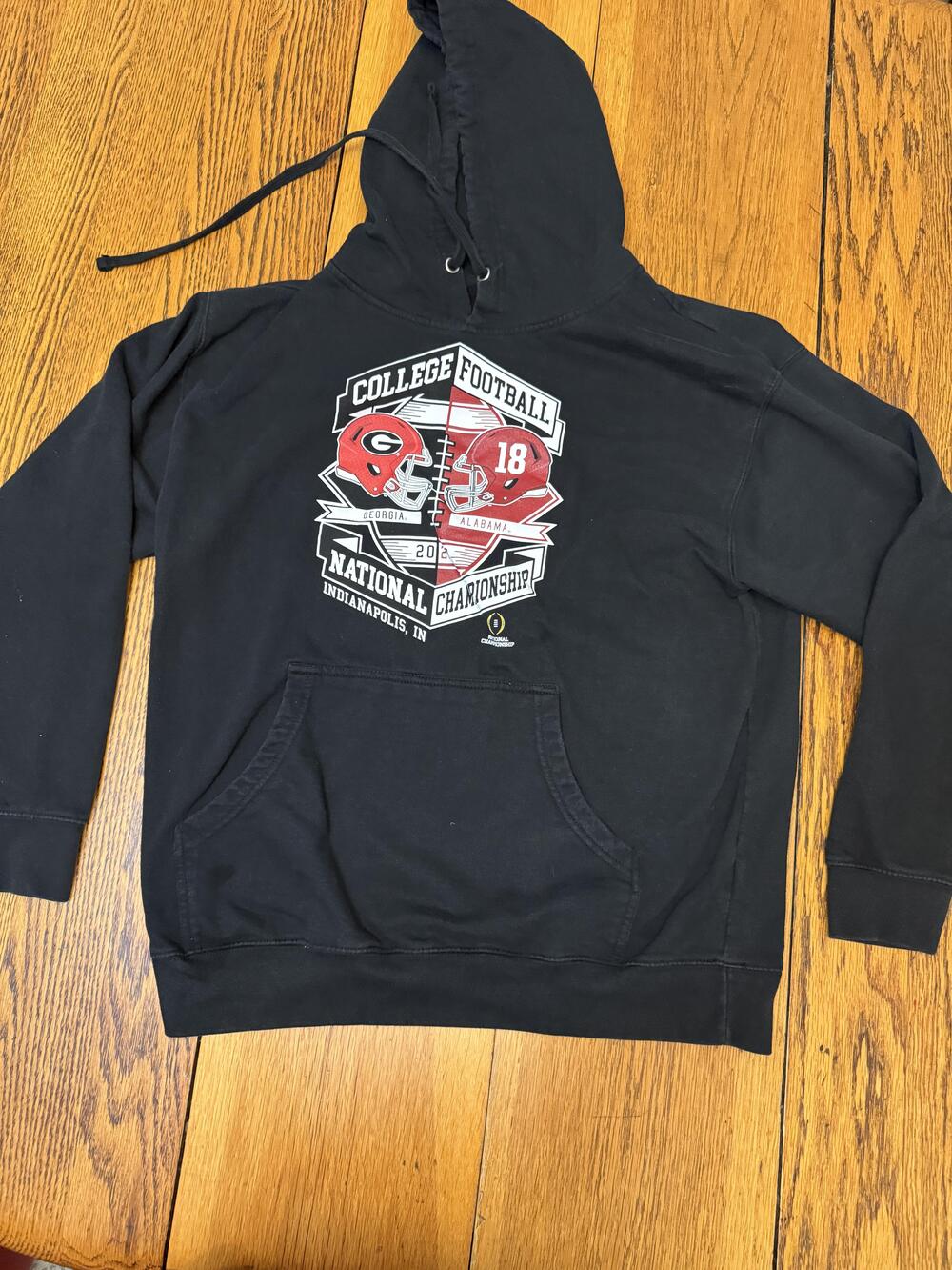 Georgia Bulldogs Alabama Crimson Tide Hoodie Mens Large Black NCAA Football 2022